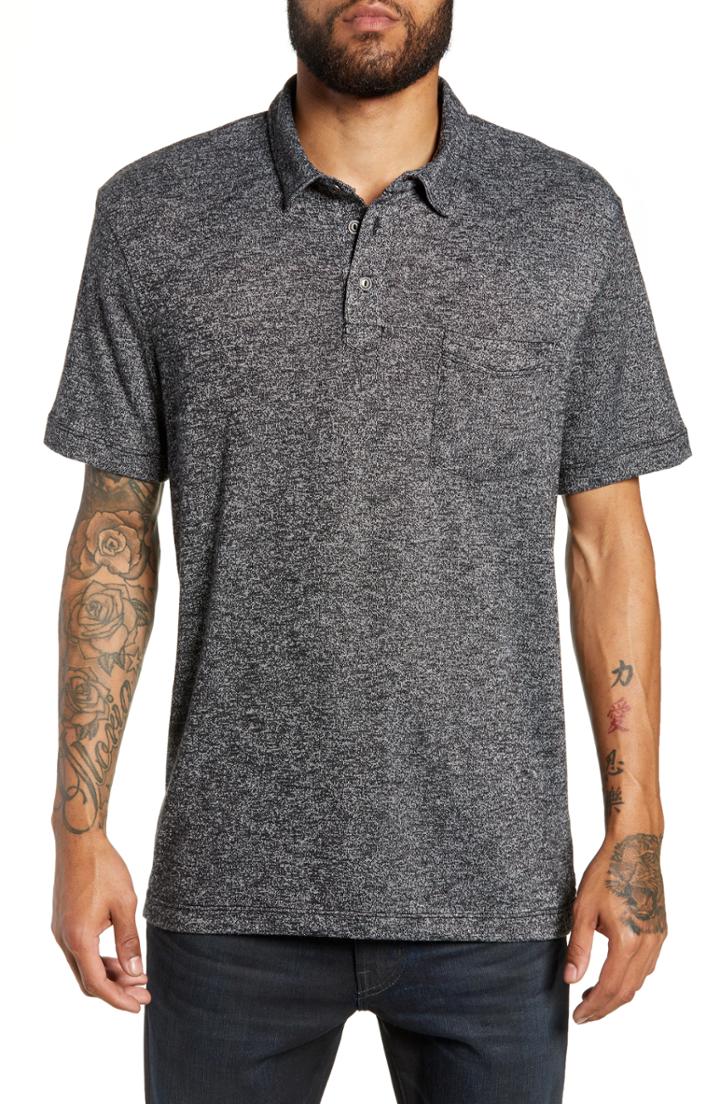 Men's Treasure & Bond Marled Knit Polo - Grey