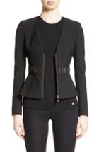 Women's Versace Collection Bar Detail Cady Jacket Us / 42 It - Black