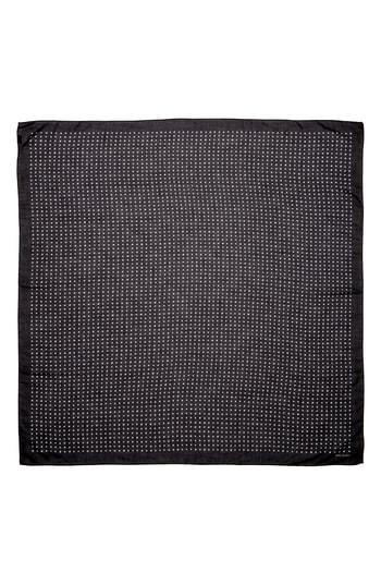 Women's Saint Laurent Stars Cashmere & Silk Scarf, Size - Black