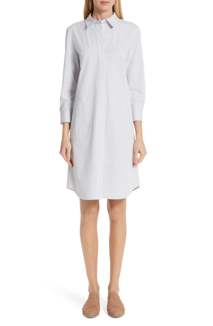 Women's Lafayette 148 New York Peggy Shirtdress - Blue