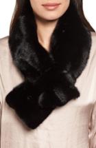 Women's Max Mara Genuine Mink Fur Collar, Size - Black