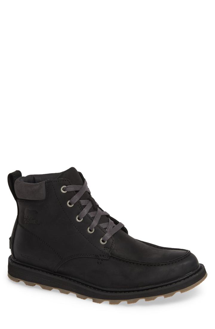 Men's Sorel Madson Moc Toe Waterproof Boot M - Black