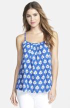 Women's Lucky Brand 'merjia' Woodblock Print Tank - Blue