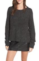 Women's Astr The Label Lexie Side Tie Sweater - Grey