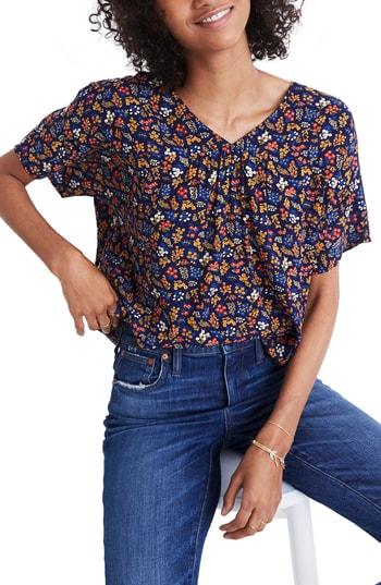 Women's Madewell Rhyme Garden Party Top, Size - Blue