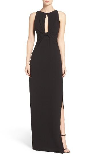Women's Halston Heritage Crepe Knot Gown