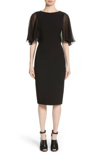 Women's Michael Kors Draped Chiffon Sleeve Dress