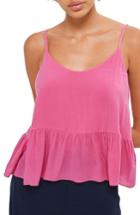 Women's Topshop Peplum Camisole Us (fits Like 10-12) - Pink