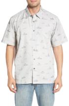 Men's Quiksilver Waterman Collection Channel Cruising Classic Fit Sport Shirt - Grey
