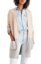Women's Madewell Kent Colorblock Cardigan Sweater - Beige