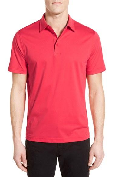 Men's Bugatchi Mercerized Cotton Polo - Black