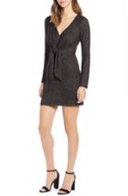 Women's Socialite Tie Front Sheath Dress - Black