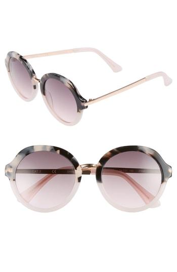 Women's Chelsea28 54mm Round Sunglasses - Grey Tortoise Peach Ombre