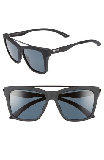 Women's Smith The Runaround 55mm Chromapop(tm) Polarized Sunglasses - Matte Black