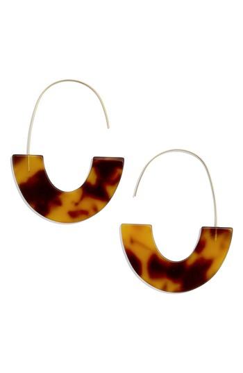 Women's Baublebar Faidra Thin Drop Acrylic Oval Hoop Earrings