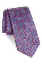 Men's Nordstrom Men's Shop Santa Lucia Circles Silk Tie, Size - Purple