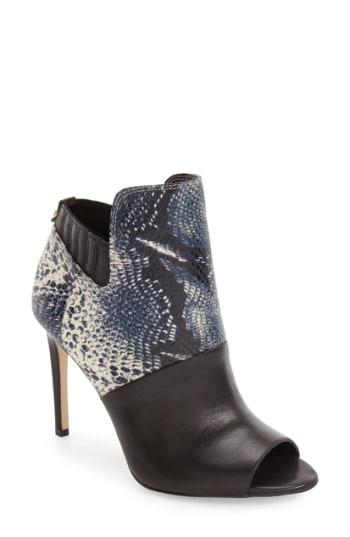 Women's Calvin Klein Sarine Peep Toe Bootie .5 M - Black