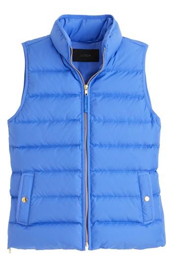 Women's J.crew Anthem Down & Feather Fill Puffer Vest - Blue