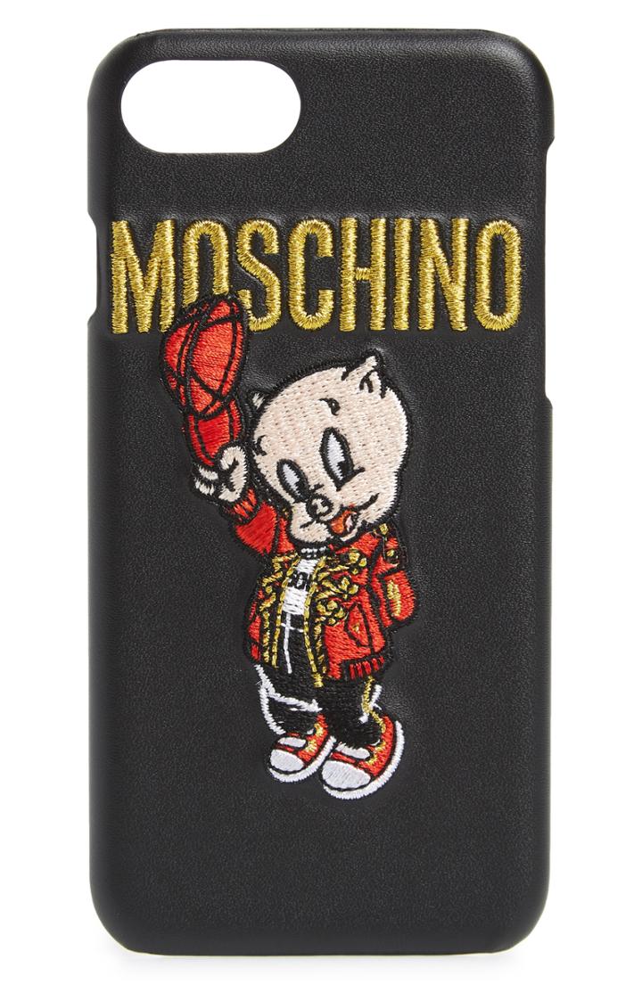 Moschino Porky Pig Iphone 6/6s/7/8 Case - Black