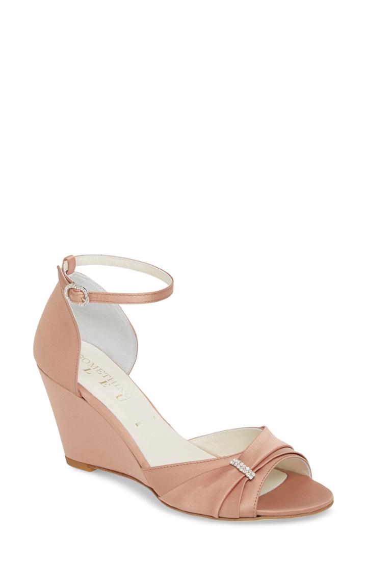 Women's Something Bleu Queenie Ankle Strap Wedge Sandal M - Pink