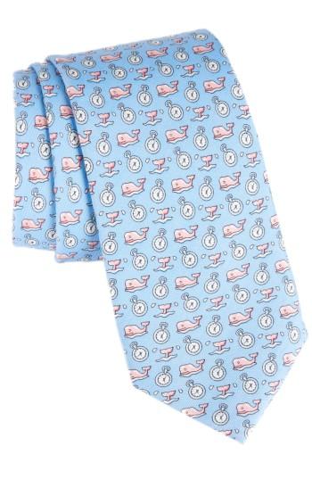 Men's Vineyard Vines Whale Watch Silk Tie, Size - Blue