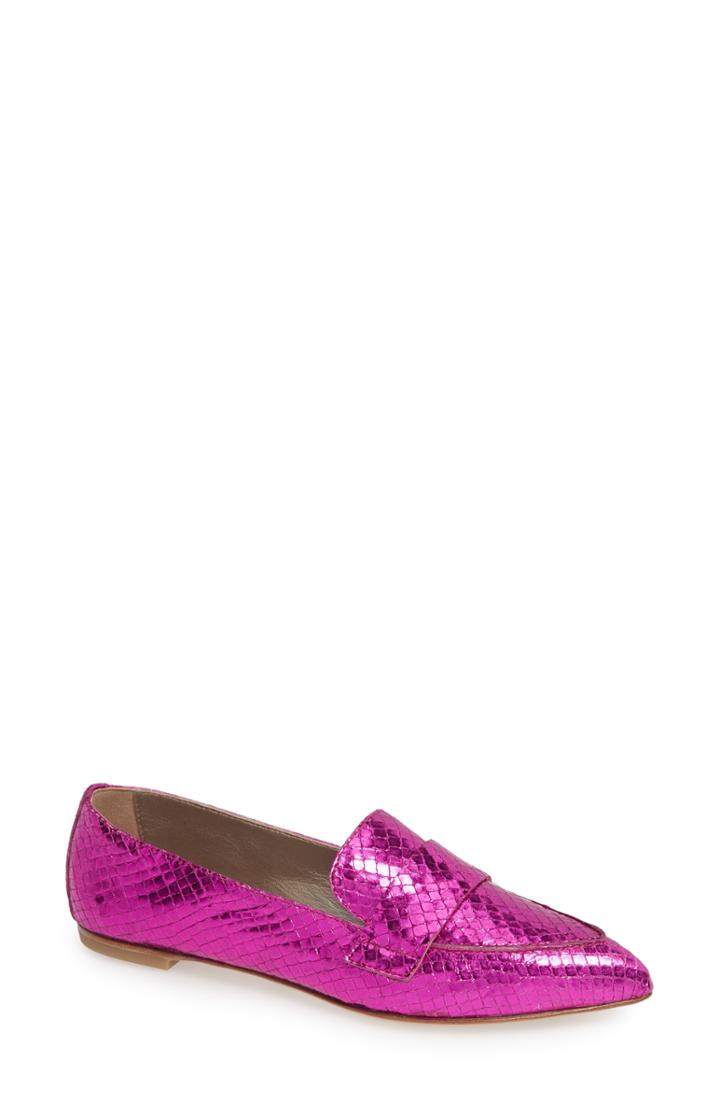 Women's Agl Softy Pointy Toe Moccasin Loafer Us / 38eu - Pink
