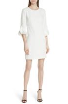 Women's Milly Italian Cady Fernanda Tulip Sleeve Dress - White