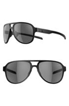 Women's Adidas Pacyr 58mm Polarized Navigator Sport Sunglasses - Black Matte/ Grey