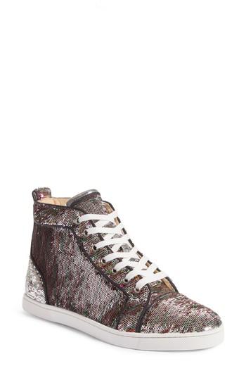 Women's Christian Louboutin Bip Bip High Top Sneaker Us / 36eu - Metallic