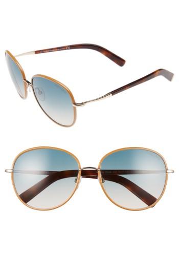 Women's Tom Ford Georgia 59mm Sunglasses - Rose Gold/ Beige/ Sand