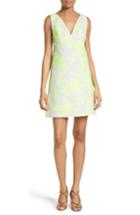 Women's Milly Floral Jacquard A-line Minidress - Yellow