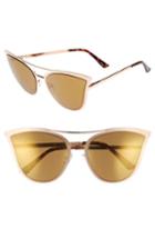 Women's Circus By Sam Edelman 61mm Metal Cat Eye Sunglasses - Gold