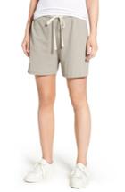 Women's James Perse Matte Drawstring Shorts - Grey