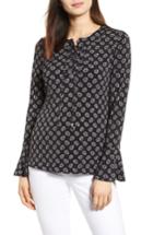 Women's Michael Michael Kors Flare Cuff Lace-up Top - Black