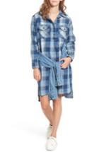 Women's Current/elliott Twist High/low Shirtdress - Blue