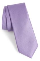 Men's Calibrate Clara Solid Silk Skinny Tie, Size - Purple