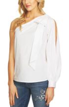 Women's Cece One-shoulder Poplin Top - White