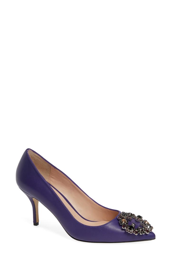 Women's Charles David Anina Crystal Embellished Pump .5 M - Purple