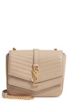 Saint Laurent Montaigne Quilted Lambskin Crossbody Bag - Beige