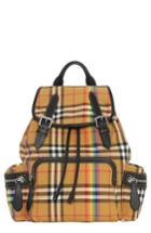 Burberry Medium Rucksack Vintage Check Cotton Backpack - Beige