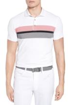 Men's Bobby Jones R18 Tech Daytona Stripe Golf Polo - Black