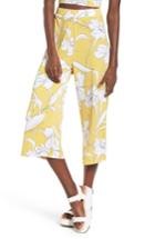 Women's Mimi Chica Floral Print Wide Leg Crop Pants