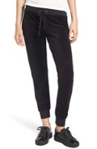 Women's Juicy Couture Gothic Crystals Embellished Velour Pants - Black