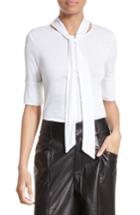 Women's Frame Tie Neck Top - White