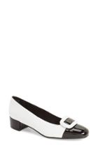 Women's David Tate 'retro' Round Toe Pump N - White