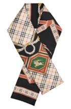 Women's Burberry Archive Print Mulberry Silk Scarf