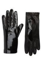 Women's Agnelle Mixed Media Lambskin Leather Gloves - Black
