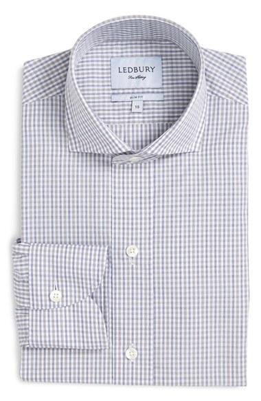 Men's Ledbury Slim Fit Check Dress Shirt