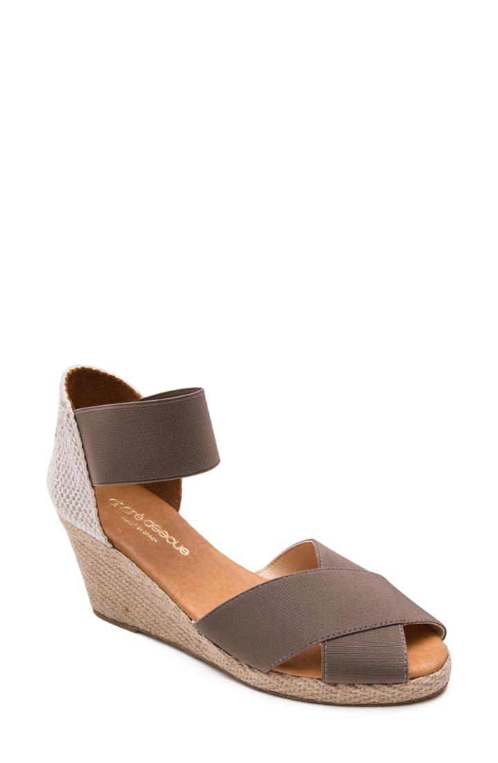 Women's Andre Assous Erika Espadrille Wedge M - Brown