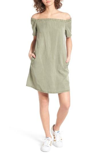 Women's Ag The Harley Off The Shoulder Dress - Green